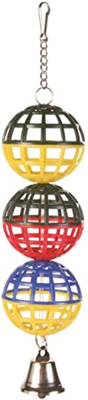 Trixie 5251 3er Gitterball mit Kette und Glocke, 16 cm