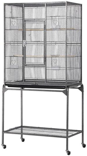 Yaheetech Vogelvoliere XL Vogelkäfig Vogelhaus Tierkäfig 160cm hoch Voliere Vogelbauer Käfig Zimmervoliere