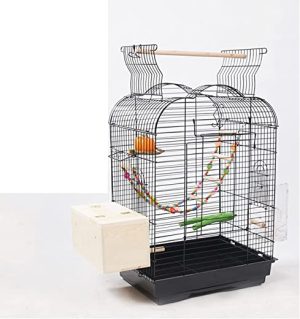 GLOOOB Vogelvoliere großer Vogelkäfig Halbkreisförmiger Sittichkäfig Metall Tiger Haut Mönch Starling Käfig Hängender Käfig Mode for Sittich…