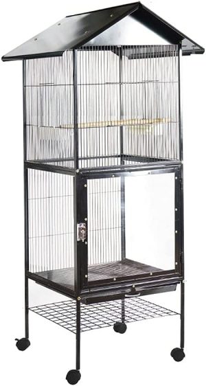 GLOOOB Vogelvoliere großer Vogelkäfig Papageikäfig Große Zuchtkäfig Metall Luxus Villa Große Outdoor-Käfig Vogelkäfig Acrylkäfig verwendet for…