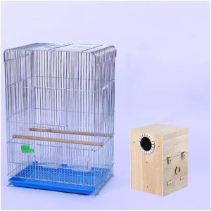 GLOOOB Vogelvoliere großer Vogelkäfig Plattierungsprozess Vogelkäfig Große Tiger Haut Pfingstroy Cockatiel Vogelkäfig Zierzuchtkäfig for Fliegende…