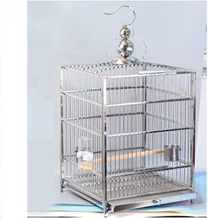 Vogelvoliere großer Vogelkäfig Großer Edelstahl Vogelkäfig Wellgerar Zuchtkäfig Schwarze Nymphenkleider Pfingstrose Papagei Square Käfig for…