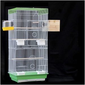 Vogelvoliere großer Vogelkäfig Großer Papageikäfig mit Feeder-Standstab und Zuchtkäfig for die Zuchtbehälte von Vögeln Finken Tauben-Sittiche…