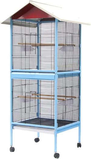 Vogelvoliere großer Vogelkäfig Papageikäfigflock Bird Cage Großer Luxus-Schmiedeeisenzuchtvogelkäfig kann for die Zuchtherde der Vögel, Sittich,…