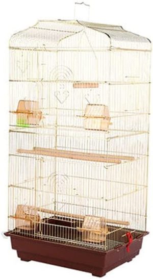 Vogelvoliere großer Vogelkäfig Parakeet-Plating Goldener Vogelkäfig Großer Papagei plus Hochhaus-dekorativer Vogelkäfig kann Zuchtkäfig hängen, der…