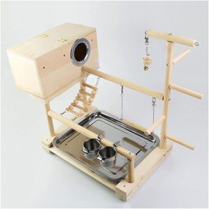 Vogelvoliere großer Vogelkäfig Pfingstrose kleine Sonne Papagei Holzständer Vogel Käfig Barsch Zuchtkasten Vogel Nest Vogel Haus Bodenständer…