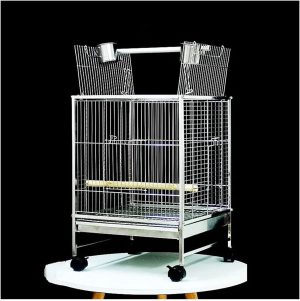 Vogelvoliere großer Vogelkäfig Vogelkäfig Edelstahl starling quadratische käfig schwarz phoenix live papageikäfig mit stand ornamentale käfig for…