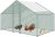 Aufun Hühnerstall Freilaufgehege XL mit Schloss, Verzinkter Stahl Kleintierstall Freigehege, Hühnerhaus Dach Geflügelstall für Hühnerkäfig…