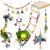 Bunten Vogelspielzeug, 6 Stück Papageienspielzeug Kauspielzeug Vögel Spielzeug hängen Vogelkäfig Steht mit Holzleiter, Seilbarsch für Sittiche,…
