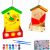 DIY Vogelhäuschen, 2 Stück Vogelhaus DIY Kit, Vogelhäuschen Malerei Kits [mit Kristall/Pinsel/Pigment-Aufkleber] Kinder DIY Kits