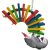 Farbe Holz Vogelspielzeug Afrikanisches Grau Papageienkäfig Kauspielzeug