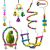 Set aus 6 Papageien-Vogelspielzeug, Hängespielzeug mit Glocke, Kauen, Schaukeln, Leitern, Tierkäfig-Dekoration für Vögel, Sittiche, Turteltauben,…