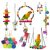 Vogelspielzeug, 19 Stück Holzfußstangen, Schaukeln, Leitern, Kletterstangen für kleine und mittlere Vogelkäfige, Papageien