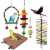 Vogelspielzeug, 5 Stück Kauspielzeug, Schaukelbarsch Holzperlen Glockenball für Papageien, Sittiche, Kanarienvögel, Finken, Aras, Nymphensittiche…