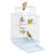 Yaheetech Vogelkäfig mit Vogelspielzeuge Wellensittichkäfig Nymphensittiche Fink Papageienkäfig mit Dach 40 x 40 x 58 cm Weiß – Weiß