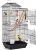 Yaheetech Vogelvoliere für Kanarien Finken, Wellensittichkäfig schwarz, Vogelkäfig 46 x 35,5 x 99 cm, Vogelhaus mit Spielzeug Klettern